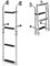 TANGZON Stainless Steel Ladder, Folding 4-Step PVC Non-Slip Floor Ladder with Plastic Clips, Functional Dock Ladder For Swimming Pool, Marine Boat, Pontoon, Yacht