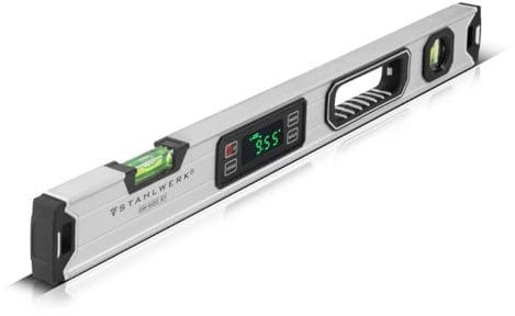 STAHLWERK Digitale Wasserwaage DW-600 ST aus Aluminium mit 600 mm Länge magnetische Richtwaage | Magnet-Wasserwaage | Aluminium-Wasserwaage | Digital-Wasserwaage | Winkelmesser