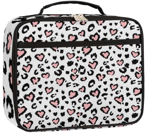 GeMeFv Lonchera térmica con estampado de leopardo para viajes, pícnic, trabajo