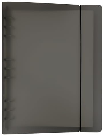 Zelten Ringordner mit buntem PP-Einband für lose Blätter, mit Notizbuch-Nachfüllpackung/persönlichem Organizer (B5, 9-Loch-Mini-Set, schwarz)