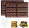 YXHZVON Moules à Chocolat en Silicone, 2 Pièces Moule Tablette Chocolat de 6 Cavités avec 1 Grattoir, Anti Adhési Moule Silicone Chocolat pour les Chocolats Carré