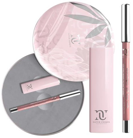 Lip Plumper Kiss Collection Natur Unique | Volumengebender Lippenstift für Lippen | langanhaltender Lippenstift aufgeblasen und | Aufpolsternde Lippen mit Hyaluronsäure für definierte,