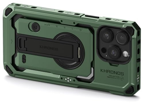 Tilta Khronos Kompatibel mit iPhone 16 Pro Max Hülle - Forest Green | Handy Filmemachzubehör | Phone Camera Cage | Phone Video Rig TK-IP16-PMFC-FG