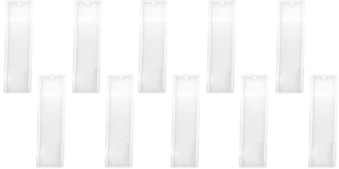 GRIRIW 10 Stück Silikon Lesezeichenformen Wiederverwendbare Epoxidharz Formen für Selbstgemacht Lesezeichen Rechteckige Silikonformen für Schüler Bastelbedarf für Kreative Lesezeichen