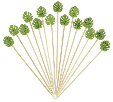 LQTSLFM 100 Pièces Cure Dent Decoratif Aperitif, Pique Cocktail Été en Bois, Brochettes Cocktail Cure, Été Cure Dent Decoratif pour Fruits, Gâteaux, Desserts, Aliments, Boissons (Couleur C)