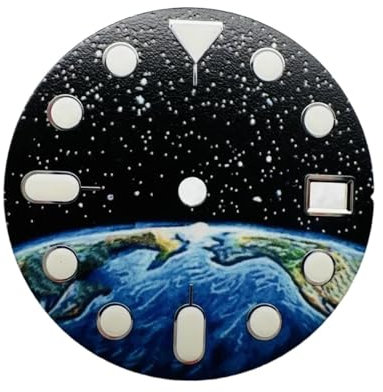 Esfera de reloj estrellada de 28,5 mm con luz verde for calibre NH35, NH36, 4R y 7S, accesorios for relojes.(Only dial)