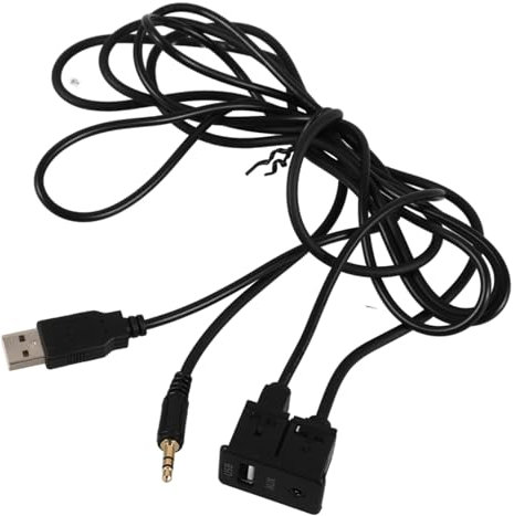 Luxshiny Per Montaggio Auto Porta Usb e Jack Audio Aux Da Di Prolunga Conduttori Per Connessione Dispositivi All Autoradio