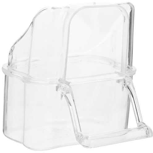 Toyvian Mangeoire À Cage À Oiseaux Boîte De Nourriture Externe Transparente Bol Anti-Déversement pour Eau Et Nourriture Installation Stable pour Perroquets Canaris Pigeons Cailles 2.95X2.95X2.05In
