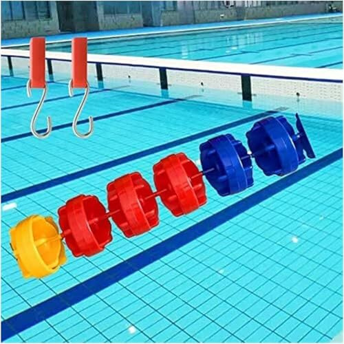 CucCe Corda divisoria Galleggiante per Piscina Corda divisoria di Sicurezza for Piscina, 8 galleggianti for Metro, marcatore di corsia for Dividere Le corsie di Gara di Nuoto(20M)