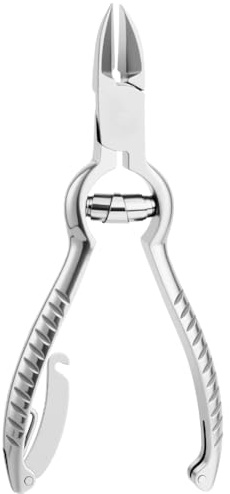 Beugo cortaúñas, Pinzas cortaúñas para uñas espesas, Alicates de pedicura, doble traducción de acero inoxidable, Profesional, Herramientas Para Uñas Encarnadas, tijeras uñas pies, 13.4 cm, Plateado