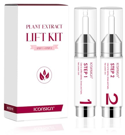 P-Beauty Step 1 & 2 Wimpernlifting & Augenbrauenlifting Nachfüllpack mit Pflanzenextrak - Lash Lift, Wimpernwelle, Brow Lifting - Wimpern & Augenbrauen Laminierung Lotionen - Heim & Salonanwendung