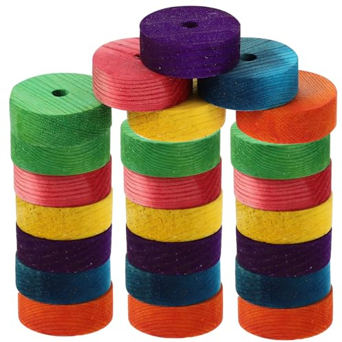 Gatuida 24stücke Teilige Holzräder Zum Basteln Räder Zum Zusammenbauen Von Kinderautos Farbige Multifunktionsräder Zum Selberbauen