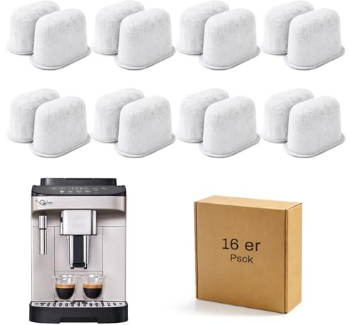 Kaffeemaschine Wasserfilter für Luxe Cafe, 16 Stück | Kompatibel mit ES601EU/ES701EU, Ersatzfilterkartuschen, Zubehör für Kaffeevollautomat
