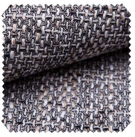 novely® LANZ Premium Möbelstoff | Schwerer Webcharakter | grob gewebter Polsterstoff | Struktur-Stoff | 15 Farben | Meterware | 1lfm (05 Grau)