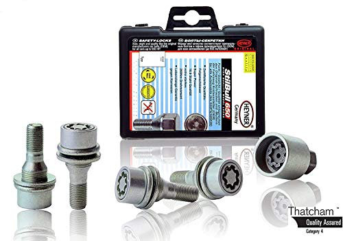 Fits DS3 Models Heyner Germany Stil Block PRO Locking Wheel Nuts M12x1.25 Set 4 Locks Thatcham Quality Assured Bolts 766/5