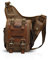 FANDARE Retro Brusttasche Leinwand Umhängetasche Herren Sporttasche Rucksack Schultertasche Daypacks Grosse Sling Bag für Outdoor Reisen Wandern Radfahren Bergsteigen Reisen Dauerhaft Khaki