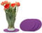 FILU Filzuntersetzer rund 25cm 4er Pack (Farbe wählbar) violett/lila - Untersetzer aus Filz für Tisch und Bar als Glasuntersetzer/Getränkeuntersetzer für Glas und Gläser