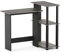 Furinno Abbott Bureau d'Ordinateur d'Angle avec Étagère, Chêne Français Gris/Noir, One Size