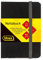 Idena 10033 - Notizbuch DIN A7, liniert, Papier cremefarben, 192 Seiten, 80 g/m², Hardcover in Schwarz