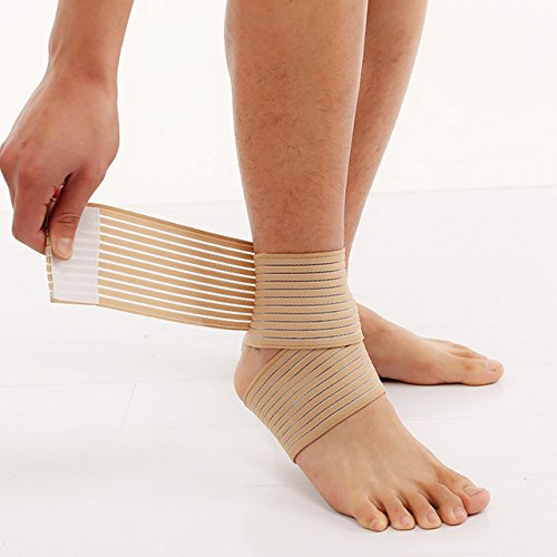 Bande Bandage de compression lymphoedeme Lymphologie Maladie de la lymphe - Manchons Corps Pied Cheville Jambe Cuisse Bras Mains Coude (BANDE CHEVILLE PEAU 70x7,5 cm)