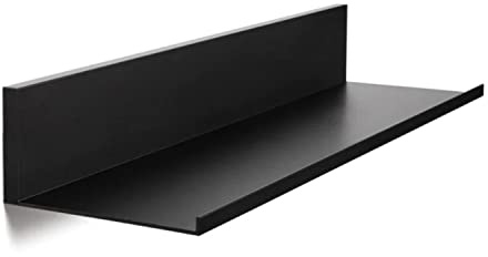 Hangman Products L-18-B No Stud Floating Shelf, Black Powder Coat