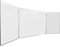 ALLboards Whiteboard Klapptafel 170x100cm//340cm mit Aluminiumrahmen Magnettafel Flügeltafel Weiß, Magnetisch, Trocken Abwischbar