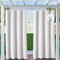 Clothink Outdoor Vorhänge Wasserfest Sonnenschutz Winddicht mit Klettband Oben für Terrasse Garten Balkon Familienhaushalte einfache Montage farbecht haltbar(132x245cm, 1 Stück, Grau-Weiß)