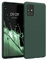kwmobile Funda para Samsung Galaxy A51 Carcasa - Ultrafina de TPU y Silicona con Bordes elevados anticaídas - Verde Musgo