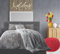 Comfort Collections Teddy Hug & Snug Cuddles Fleece Duvet Quilt Cover Bedding Set With Matching Pillowcase Warm and Cosy Silver Bedding Set Double 200cm x 200cm Approximately.