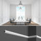 Cornici per parete boiserie, 12 metri di profilo decorativo 3d, in duropolimero bianco rigido(meglio del polistirolo e gesso), da applicare a muro, 12 pezzi da 1 metro (HCR 501)