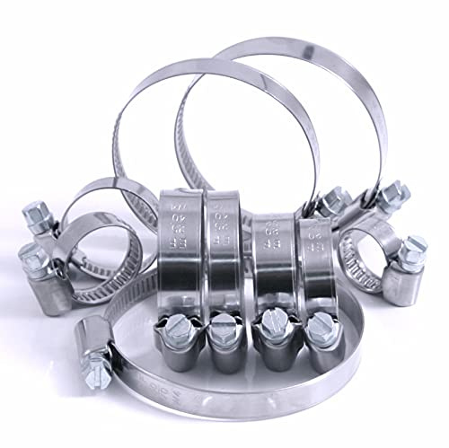 4 Stück 40-60 mm Schlauchschellen Edelstahl V2A Bandbreite 12 mm DIN 3017