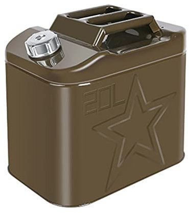BHBXZZDB Kraftstoff-Kanister Profi für Benzin, Diesel und Andere Gefahrgüter, Metallkanister Reservekanister, Oliv, 10L,20L,25L,30L,40L,50L