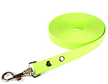 green-pawz Biothane® Schleppleine apfelgrün 19mm breit, wahlweise Länge 1 - 15 Meter (12,5 Meter mit Handschlaufe)