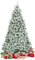 COSTWAY Albero di Natale Innevato da 135/180/225 cm, Albero di Natale con 400/928/1364 Rami Folti e Base di Metallo, Albero di Natale Realistico per Casa, Ufficio e Negozio (225 cm)