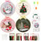 MAMUNU 4 Sets Weihnachts-Stickerei-Starter-Set mit Muster für Anfänger, Sticksets mit Weihnachtsbaum-Elch-Muster, Kreuzstich-Set mit 4 Kunststoff-Stickrahmen und Werkzeugen