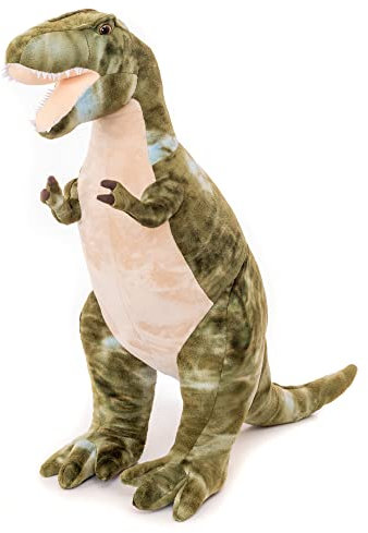 Teddy Hermann 94508 Dinosaurier T-Rex stehend 80 cm, Kuscheltier mit idealem Recyclinganteil (Füllmaterial)