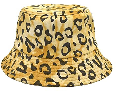 Fischerhut Damen, Sonnenhut Damen Sommer Unisex Fischerhut Leopard Drucken Bucket Hat Anglerhut Casual Sommerhut Herren Damen Outdoor Camping Reisen Eimer Hut Strandhut Fischerhüte