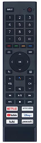ERF3J80H Replacement Voice Remote Compatible with Hisense Smart TV U6G 55U6G 50U6G 65U6G 75U6G 50U68G 55U68G 65U68G 75U68G A6G 75A6G 43A6G 50A6G 55A6G 60A6G 65A6G 70A6G 75A6G 58A6G 85A6G 43A68G 50A68G