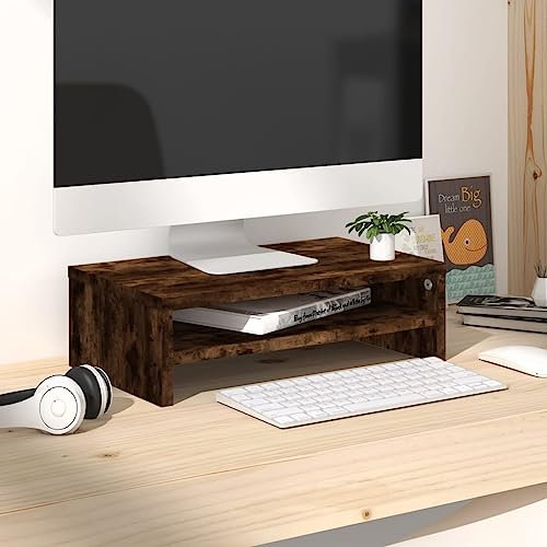 Entertainment Center Stand Unit Home Entertainment Center im Wohnzimmer Schlafzimmer Monitorständer Räuchereiche 42x24x13 cm Holzwerkstoff Geeignet für Wohnzimmer Schlafzimmer