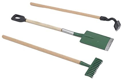 TOYANDONA 3 Pz Abito I Bambini Giocano Con Gli Per La Casa Mini Vanga Giocattoli Da Giardinaggio Per Bambini Mini Zappa Vaso Di Fiori Di Legno Rastrello in Ferro Bambino