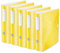 Leitz Qualitäts-Ordner 180° Active WOW, 5er Pack, A4, Breit, Abgerundeter Rücken, 8,2 cm breit, Gummibandverschluss, Leichtes Polyfoam, Plastik-Ordner, WOW Serie, Gelb, 11060016