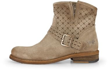 FELMINI - GREDO D748 - WOMEN'S BIKER BOOT, GRIGIO SUEDE LEATHER - 39 EU SIZE