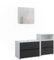 Vicco Badezimmer-Set Maltin, Badezimmerschrank-Set, Weiß/Anthrazit, 3 Teile