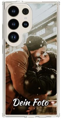 König Design Handyhülle mit Foto für Samsung Galaxy S24 Ultra - Personalisierte Hülle, selber gestalten, mit Bild Schutzhülle aus weichem TPU Silikon Gel Material