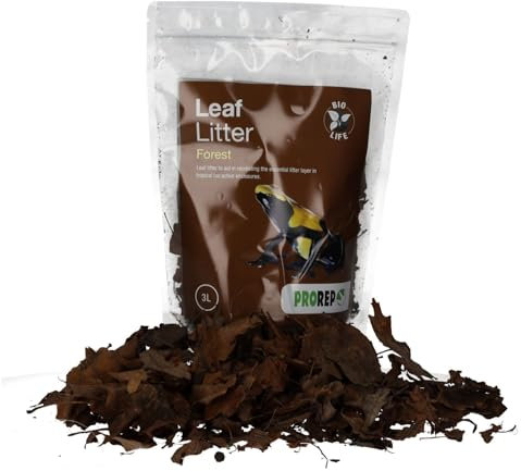 ProRep Leaf Litter Substrate 3l Bag | Reptile Substrate | Leaves for Bioactive Set Up and Isopods