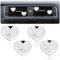Tyqour 4 Stück Auto Lufterfrischer Clip Aromatherapie Auto Deko Innenraum Clips Bling Strass Car Air Freshener Clips Liebe Herzform Dekoration für Mädchen Frauen (Weiß)