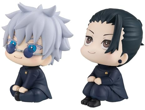 Tongyundacheng 2Stück Anime Gojo Satoru Geto Suguru Look Up Figur Modell 10cm Niedlich Sammlerstücke Action Figur PVC Statue Auto Heimdekoration