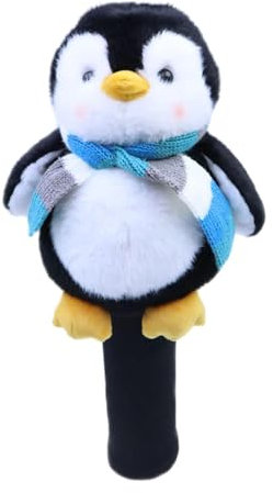 Harilla Golfschlägerhaube, lustige Schlägerkopf-Abdeckung mit Tierform, Langer Hals, Cartoon-Putter-Kopf-Abdeckung, weiche Plüsch-Driver-Schlägerkopf-Abdeckung für Hölzer & Eisen, Schal Pinguin