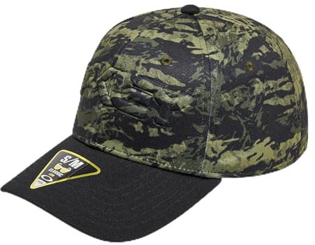 Oakley 6 Panel Stretch Hat Embossed, BFQ - Tiger Camo Green, L/XL