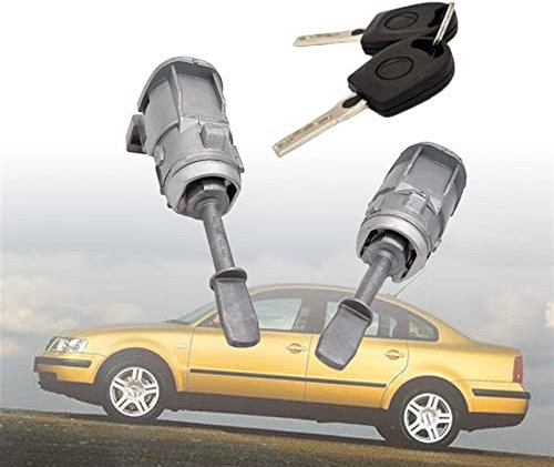 QASULER SCHLIESSZYLINDER, for VW, for Passat B5 3B 1996-2005 Lupo TÜRSCHLOSSSCHLÜSSEL Links UND RECHTS 3B0837167 3B0837168 Auto-Zylinderschloss-Set